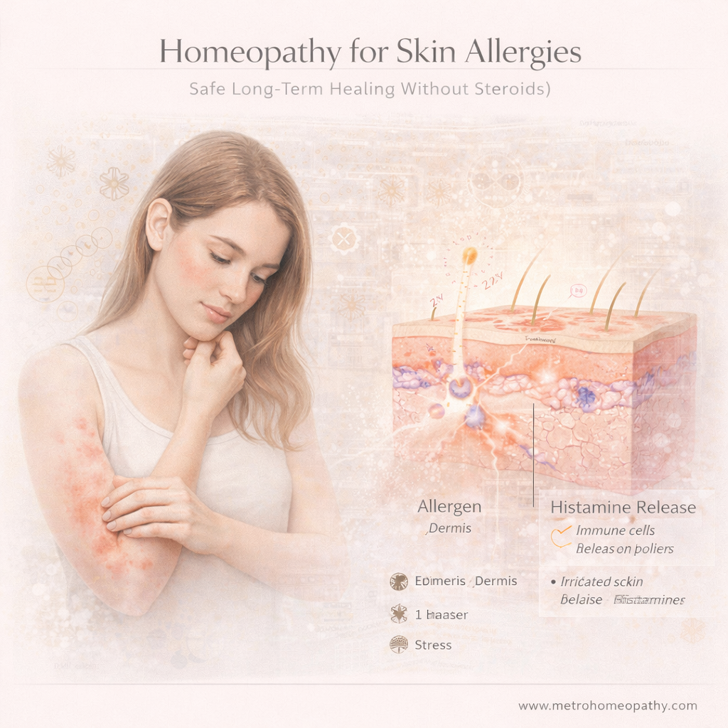 Homeopathy for Skin Allergies: A Natural Way to Manage Itching, Rashes & Recurring Skin Issues