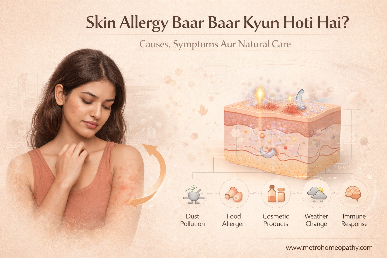 Skin Allergy Baar Baar Kyun Hoti Hai? Causes, Symptoms Aur Natural Care